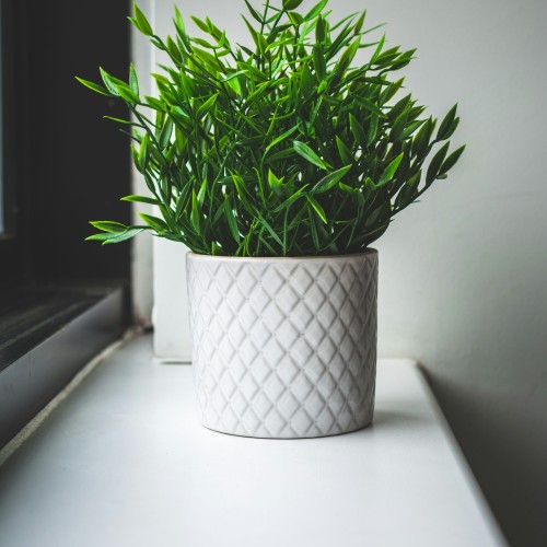 Elegant Ceramic Plant Pot – Modern Style Includes Drainage Hole and Saucer Durable, Waterproof, Stylish Finish Perfect for Indoor Succulents and Herbs