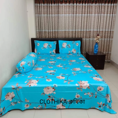 Sale Luxury Twill Cotton Bedsheet – King Size – with Pillow Cover