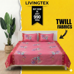 Sale Luxury Twill Cotton Bedsheet – King Size – with Pillow Cover